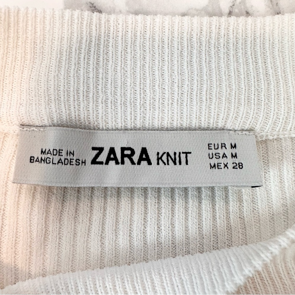Zara | Balloon Sleeve Ribbed Sweater - Picture 5 of 8